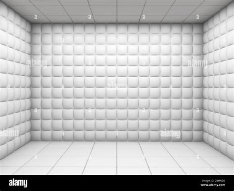 White Mental Hospital Padded Room Empty With Copy Space Stock Photo Alamy