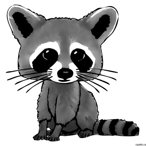 Simple Raccoon Drawing Free Download On Clipartmag