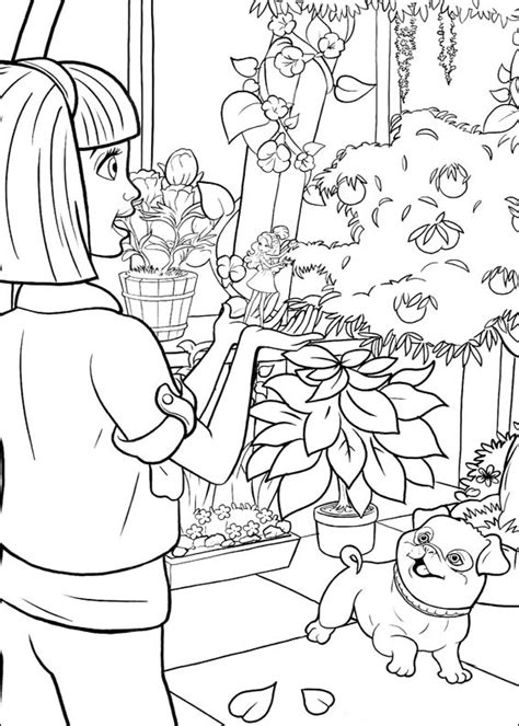barbie thumbelina coloring pages    print