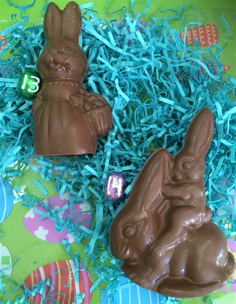 Two Adorable Solid Chocolate Bunnies Available In Milk Dark Or White Chocolate The Rocking