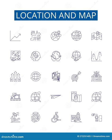 Location And Map Line Icons Signs Set Design Collection Of Map