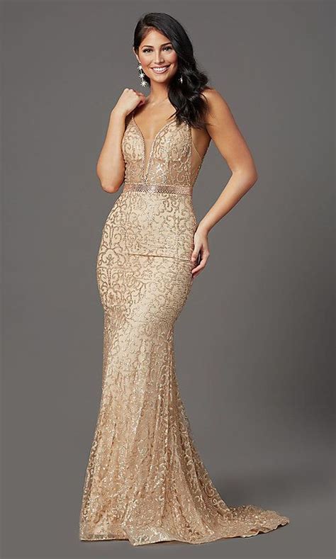 Long Glitter Gold Sparkly Prom Dress Glitter Prom Dresses Gold
