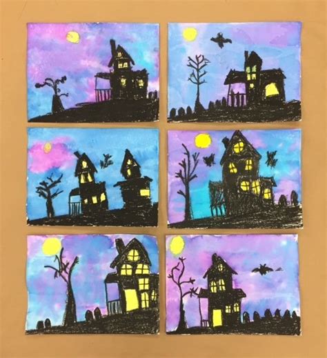 Draw A Haunted House Art Projects For Kids