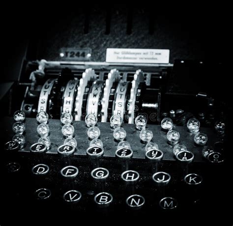 Closeup Shot Of A Rare German World War Ii Enigma Machine Keyboard