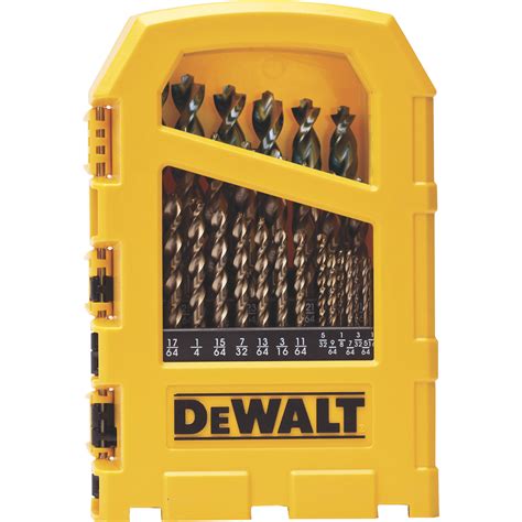 Free Shipping — Dewalt Pilot Point Gold Ferrous Oxide Drill Bit Set