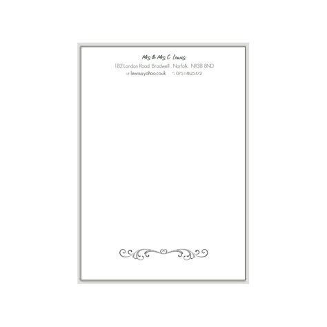 Personalised Letterhead Writing Paper A4 And A5 A6 Letters Business