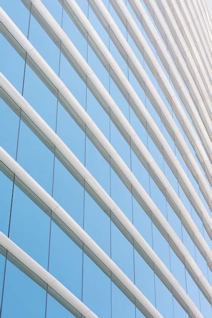 Premium Photo Blue Glass Wall Of Office Building
