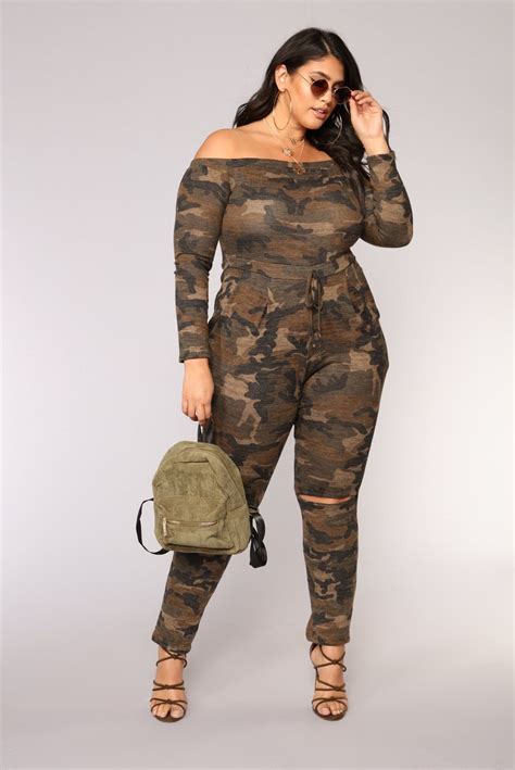 Accord Camo Jumpsuit Camo Plus Size Outfits Plus Size Womens Clothing Plus Size Clothing