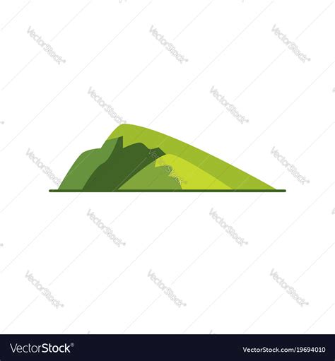 Sloping Hill Icon In Flat Style Royalty Free Vector Image