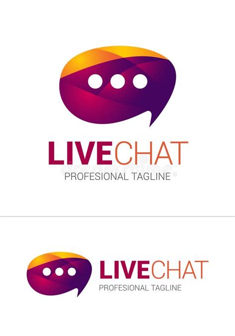 Chat Logo Template Design Chat Logo With Modern Frame Isolated On