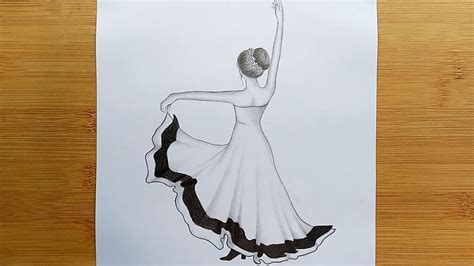 How To Draw A Dancing Girl With Pencil Sketch Easy Way To Draw A