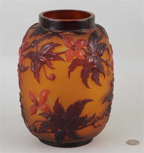 Emile Galle Large Cameo Glass Vase
