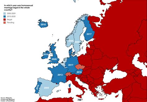 Legalization Of Homosexual Marriage In Europe Europe