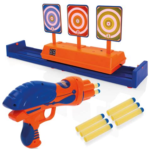 buy tevo moving nerf gun target and foam blaster with bullets set electronic nerf target
