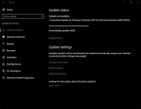 Cumulative Update Kb3176929 For Windows 10 Version 1607 Build 1439310