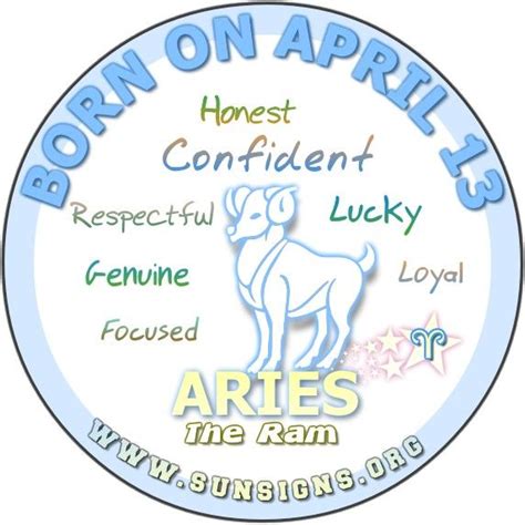 Your star sign is taurus. April 13 Zodiac Horoscope Birthday Personality | Birthday ...