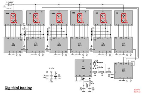 It can also be triggered by anything that generates a clock pulse. Digital clock circuit diagram using 4026