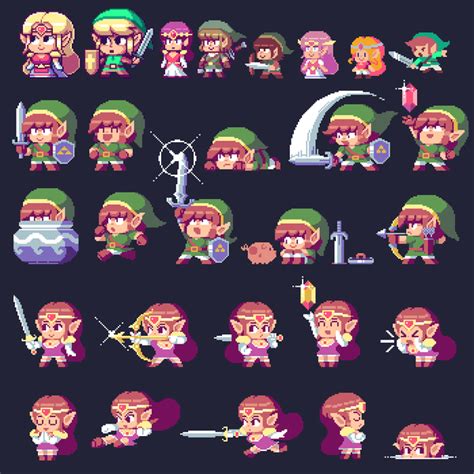 Link And Zelda Action Sprites So Awesome Rgirlgamers