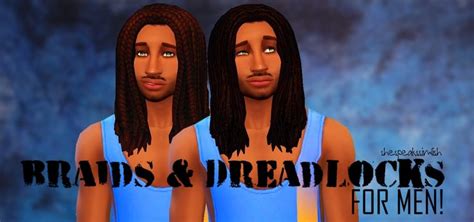 Shespeakssimlish Braids And Dreadlocks For Men Ts4 Male Hair Sims