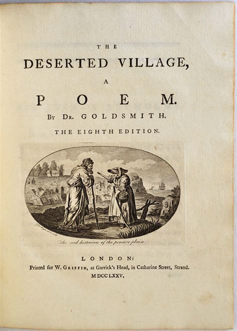 The Deserted Village A Poem Oliver Goldsmith Eighth Edition