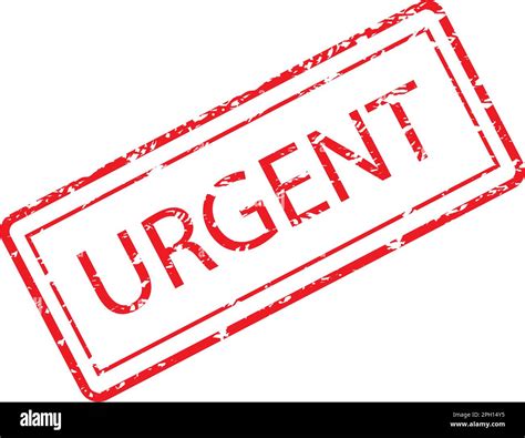 Urgent Rubber Stamp Red Seal Isolated On White Vector Of Time