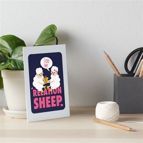Love Ewe Relationship Valentines Day Sheep Puns Jokes Art Board Print For Sale By Fluffy