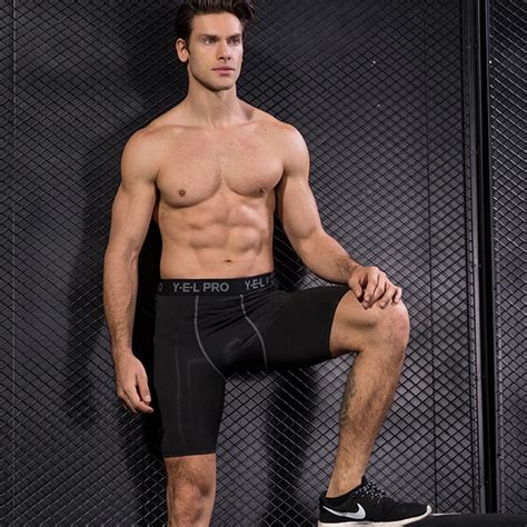 2019 hot summer mens compression gyms shorts bodybuilding shorts men casual quick dry fitness