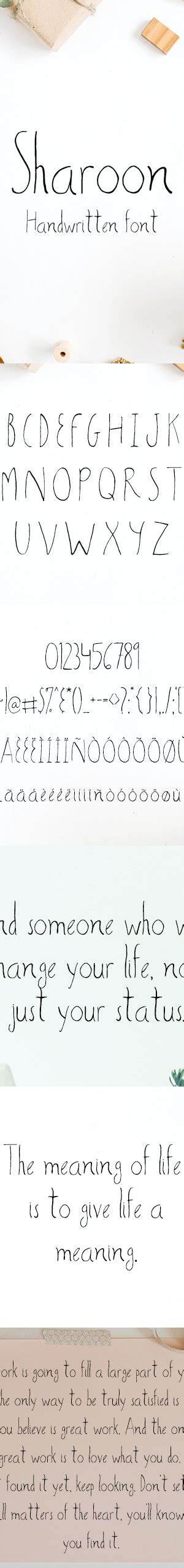 Sharoon Handwritten Sans Serif Font By Creativetacos Graphicriver