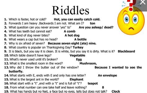 Funny Riddles For Teens Riddle Quiz
