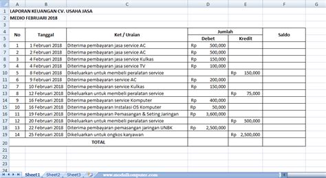 Contoh Tabel Laporan Keuangan Di Excel Imagesee