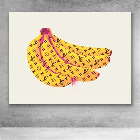 Fashion logo home decor wall art. Louis Vuitton Banana Fashion Pop Culture Modern Graffiti ...
