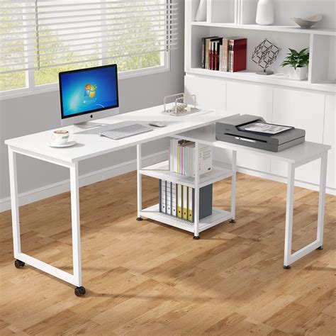 Tribesigns Modern L Shaped Desk Inch Corner Computer Office Desk PC Laptop Gaming Table