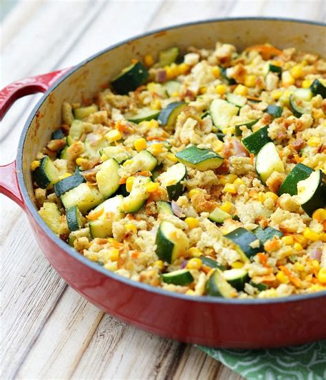 Easy Zucchini Stuffing Casserole Zucchini Side Dishes Side Dishes