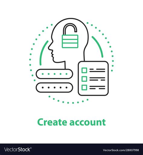 Account Creating Concept Icon Royalty Free Vector Image
