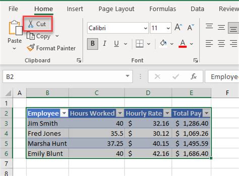How to Move a Table in Excel & Google Sheets - Automate Excel