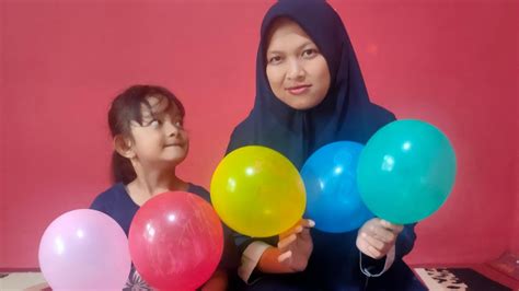 Vanissa Belajar Tentang Warna Meniup Balon Warna Bernyanyi Warna Learning Colour With Ballons