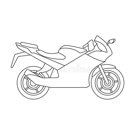 Racing Motorcycleextreme Sport Single Icon In Outline Style Vector