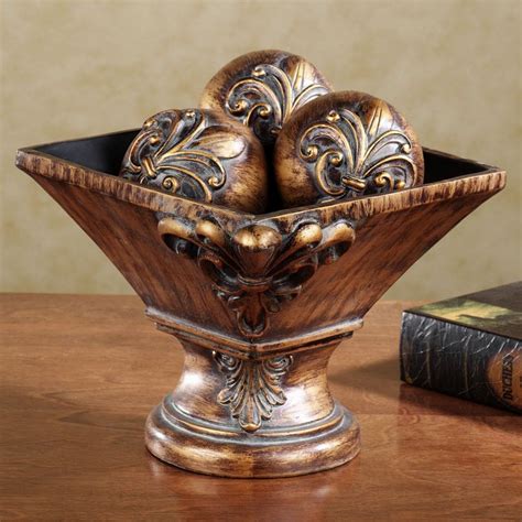 Decorative Balls For Centerpieces Carina Fleur De Lis Centerpiece Bowl