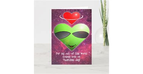 Alien Valentines Day Holiday Card