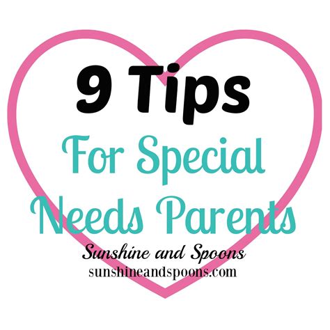 Sunshine And Spoons 9 Tips For Special Needs Parents