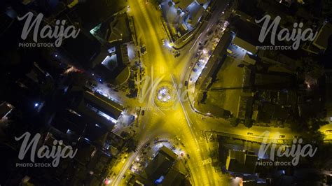 Aerial View Of Calabar At Night Mary Slessor Roundabout Naija Photo