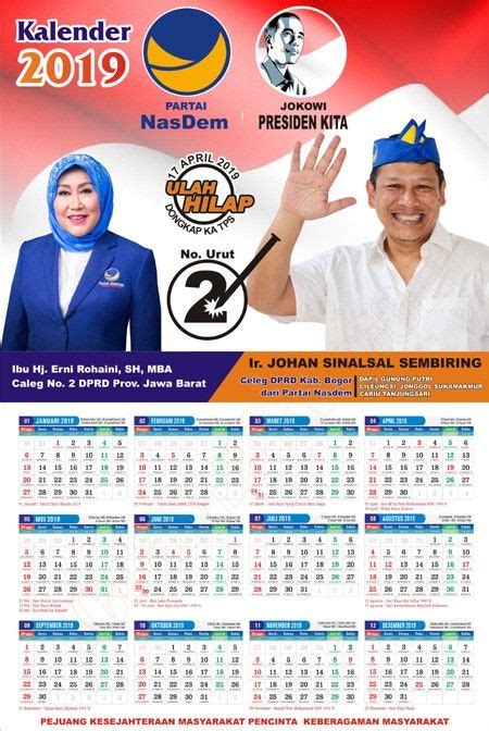 Paket Produk Atribut Kampanye Cetak Kalender Partai • Cvkedai Grafika