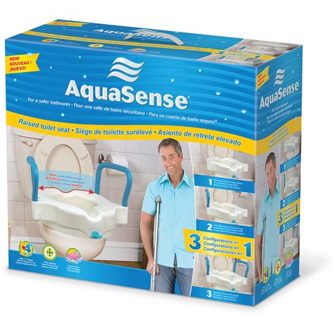 3 In 1 Raised Toilet Seat By Aquasense® Aquasense®