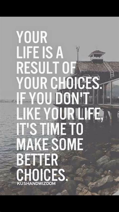 Life Is A Result Of Your Choices Inspirational Quotes 25th Quotes