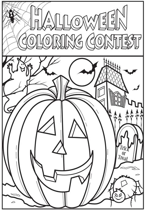 Halloween Coloring Adult Contest Coloring Pages