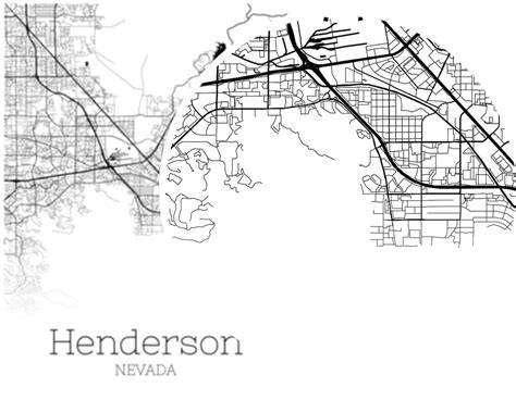 Henderson Map Instant Download Henderson Nevada City Map Etsy