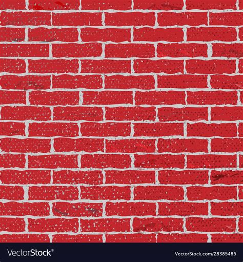 Red Brick Wall Background Old Brick Wall Vector Image