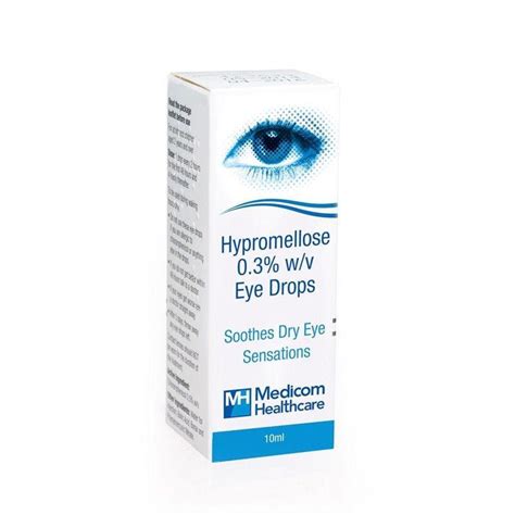 For the treatment of sensation of dryness and other minor complaints of no pathological significance as well as burning and hypromellose 0.3 % w/v + sodium hyaluronate 0.1% w/v eye drops. Hypromellose 0.3% eye drops for dry eyes | Eye Health