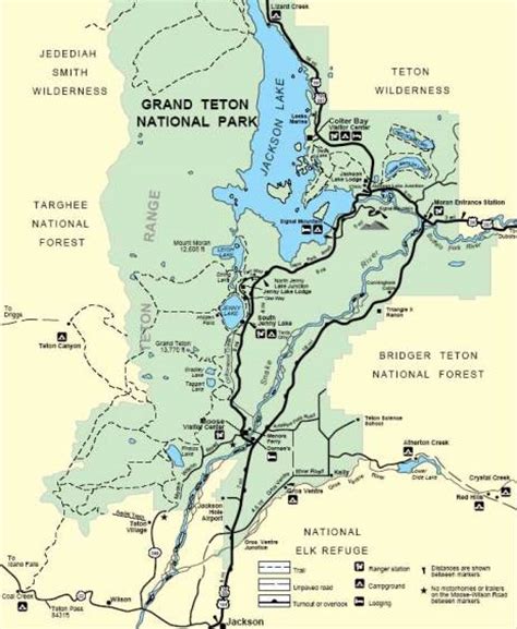 26 Grand Tetons National Park Map Online Map Around The World