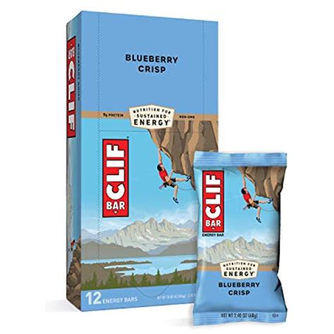 Clif Bars Energy Bars Blueberry Crisp Made With Organic Oats